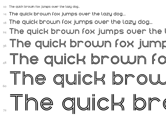 Next Century font waterfall